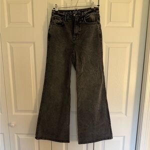 Hollister Dark Gray Wide Leg Jeans